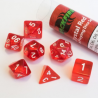 Blackfire Dice - 16mm Role Playing Dice Set - Crystal Red (7 Dice)