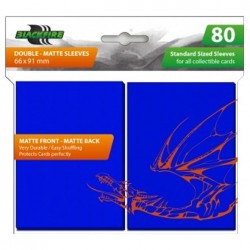 Blackfire Sleeves - Standard Double-Matte Blue - 80 Pcs