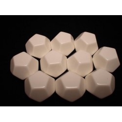 Chessex - Opaque Polyhedral 10 Blank 12-sided dice
