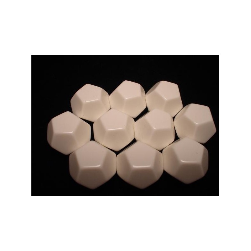 Chessex - Opaque Polyhedral 10 Blank 12-sided dice