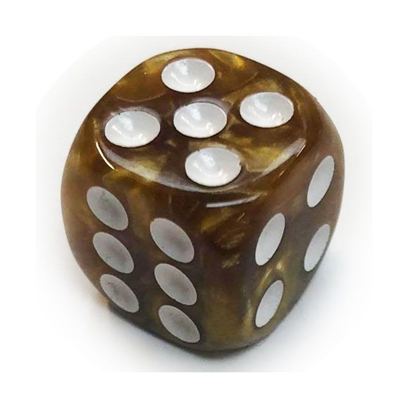 Dado D6 12mm - Bege Marmore