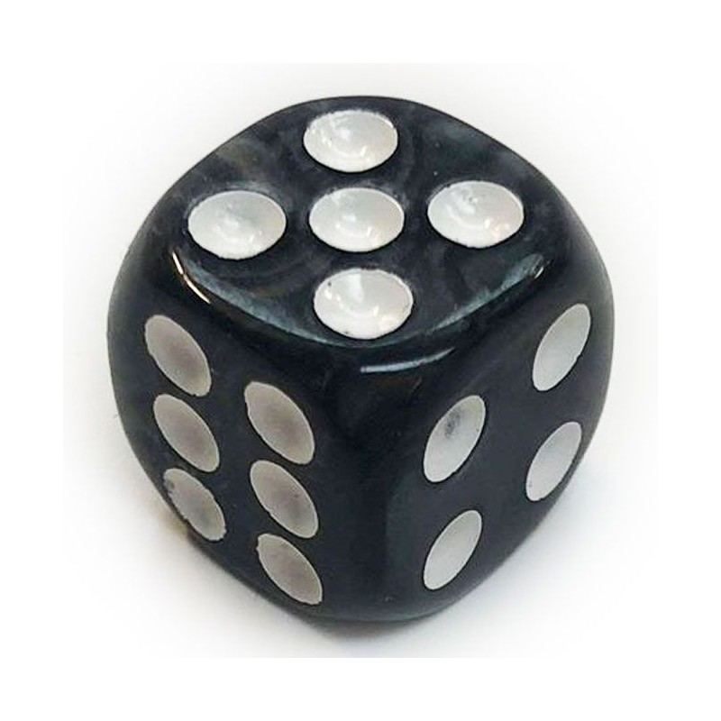 Dado D6 12mm - Preto Marmore