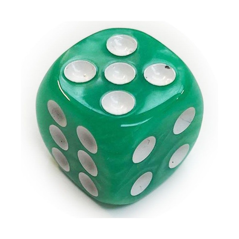 Dado D6 12mm - Verde Marmore