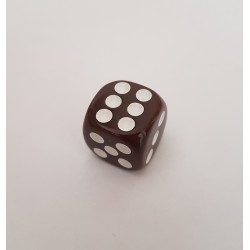 Dado D6 16 mm - Castanho
