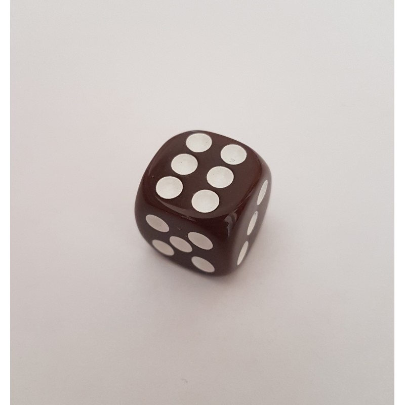 Dado D6 16 mm - Castanho