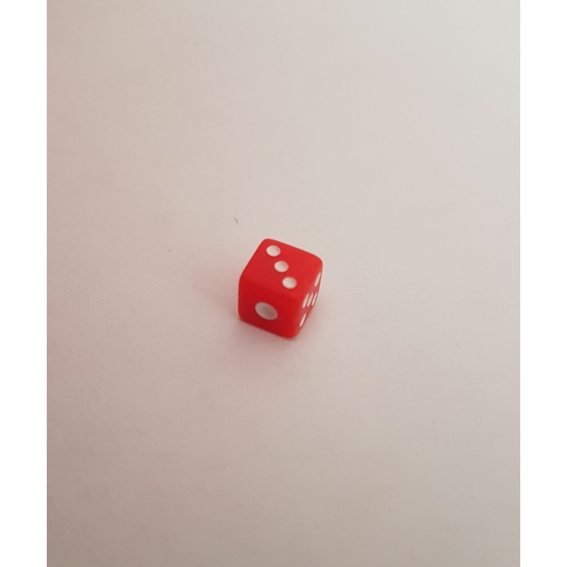 Dado D6 5mm - Vermelho