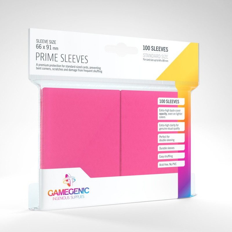 Gamegenic - PRIME Sleeves Pink (66x91mm) - 100 Pcs