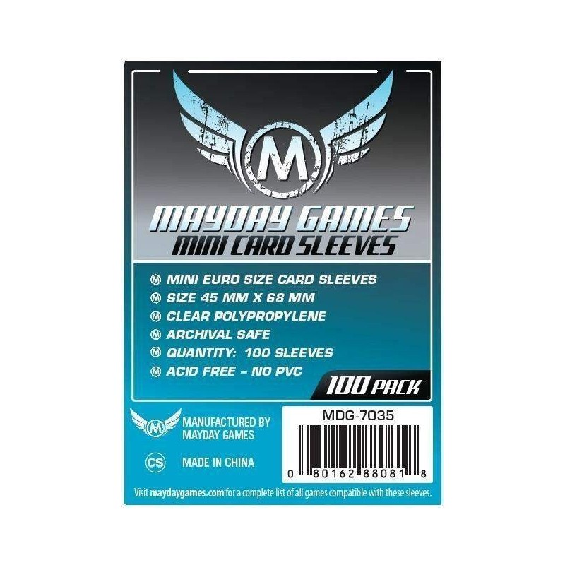 Mayday - Mini Euro Card Sleeves (45x68mm) - 100 Pcs