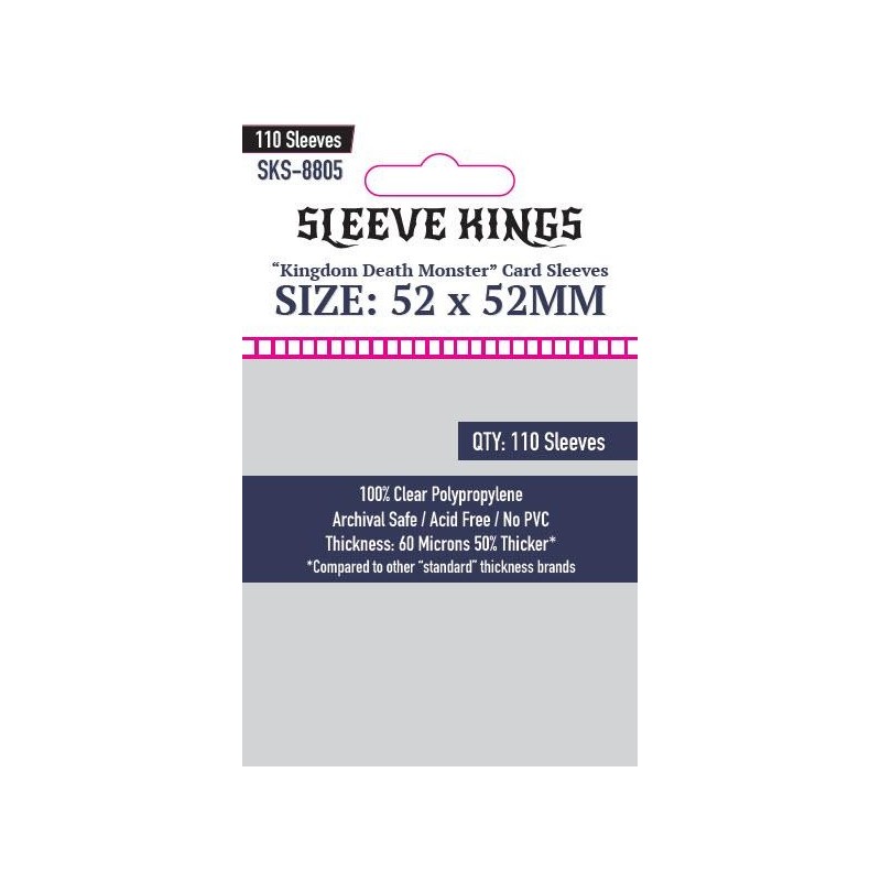 Sleeve Kings - "Kingdom Death Monster" Card Sleves (52 X 52mm) - 110 Pcs