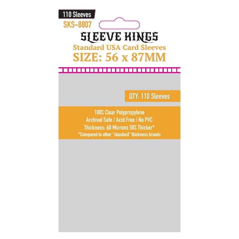 Sleeve Kings - Standard USA Card Sleeves (56x87mm) - 110 Pcs