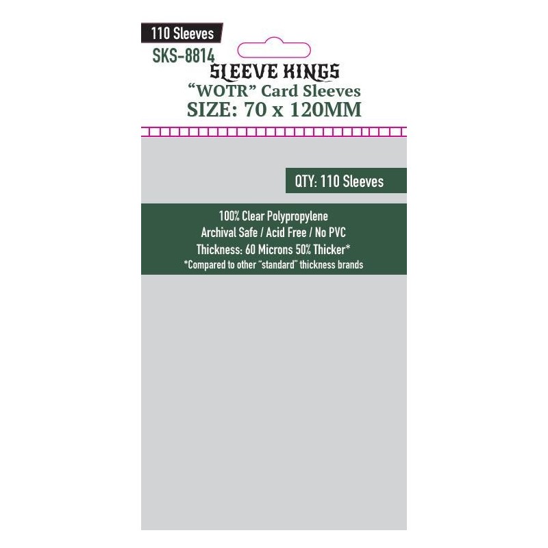 Sleeve Kings - "WOTR" Card Sleeves (70x120mm) - 110 Pcs