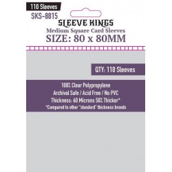 Sleeve Kings - Medium Square Card Sleeves (80x80mm) - 110 Pcs