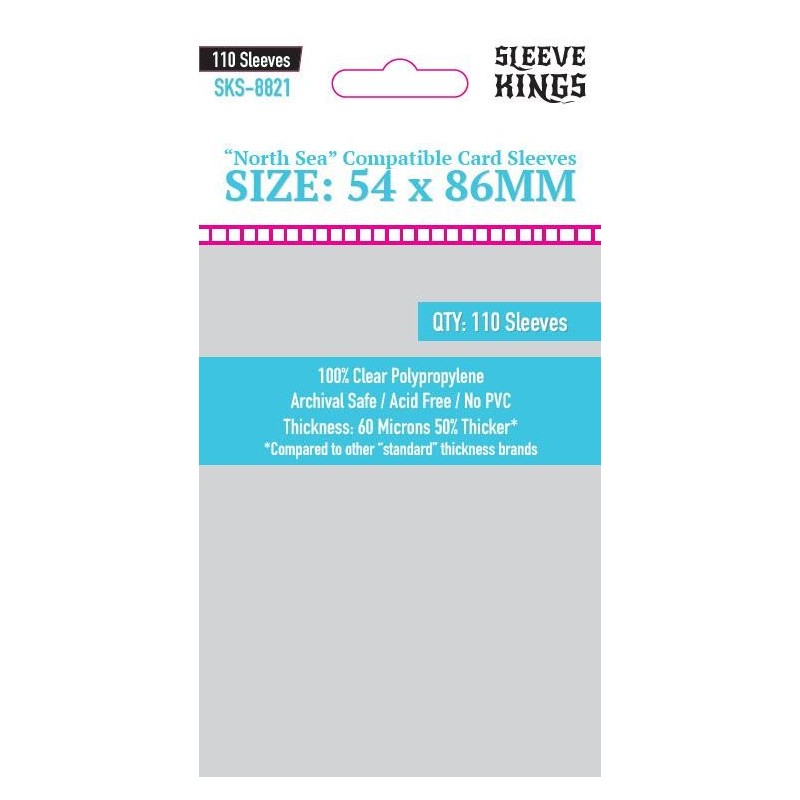 Sleeve Kings - "North Sea Compatible" Sleeves (54x86mm) - 110 Pcs