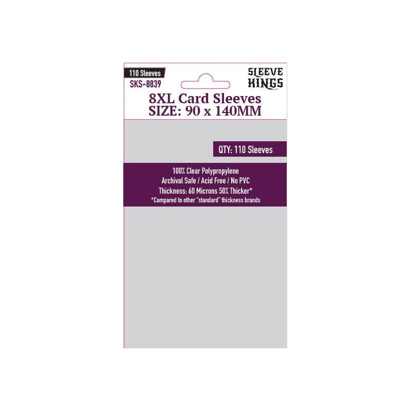 Sleeve Kings - "8XL" Sleeves (90x140mm) - 110 Pcs