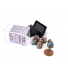 Chessex Festive Mini-Polyhedral Mosaic/yellow 7-Die set