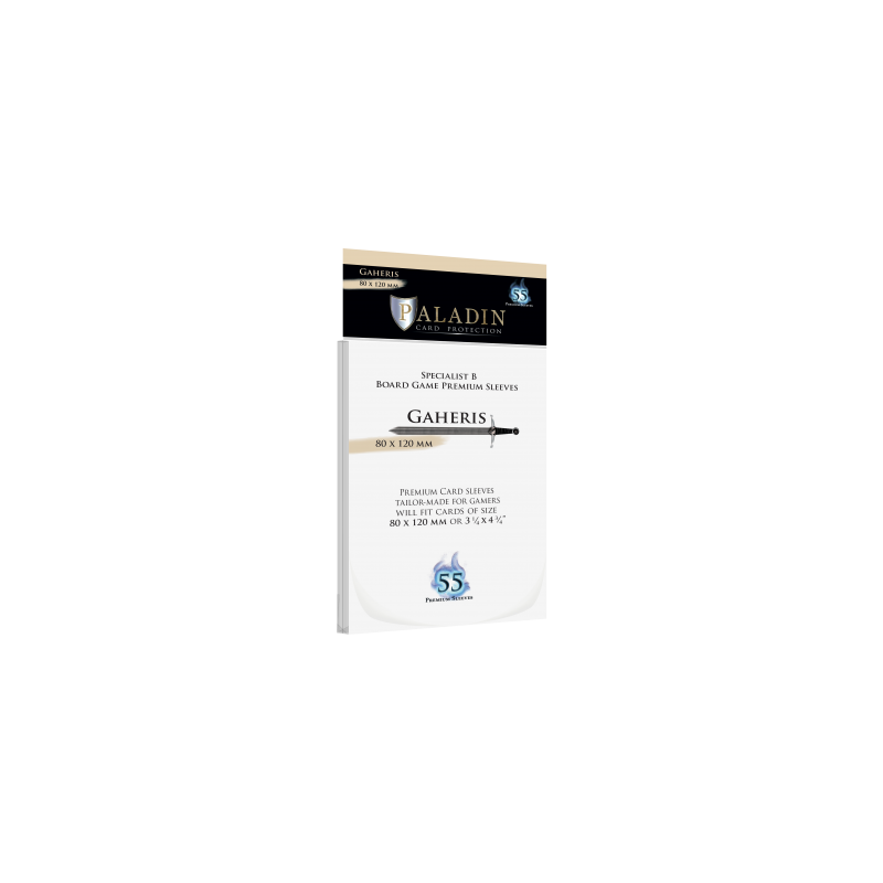 80x120 mm - Paladin Sleeves, Gaheris Premium, Specialist, 55 Pcs.