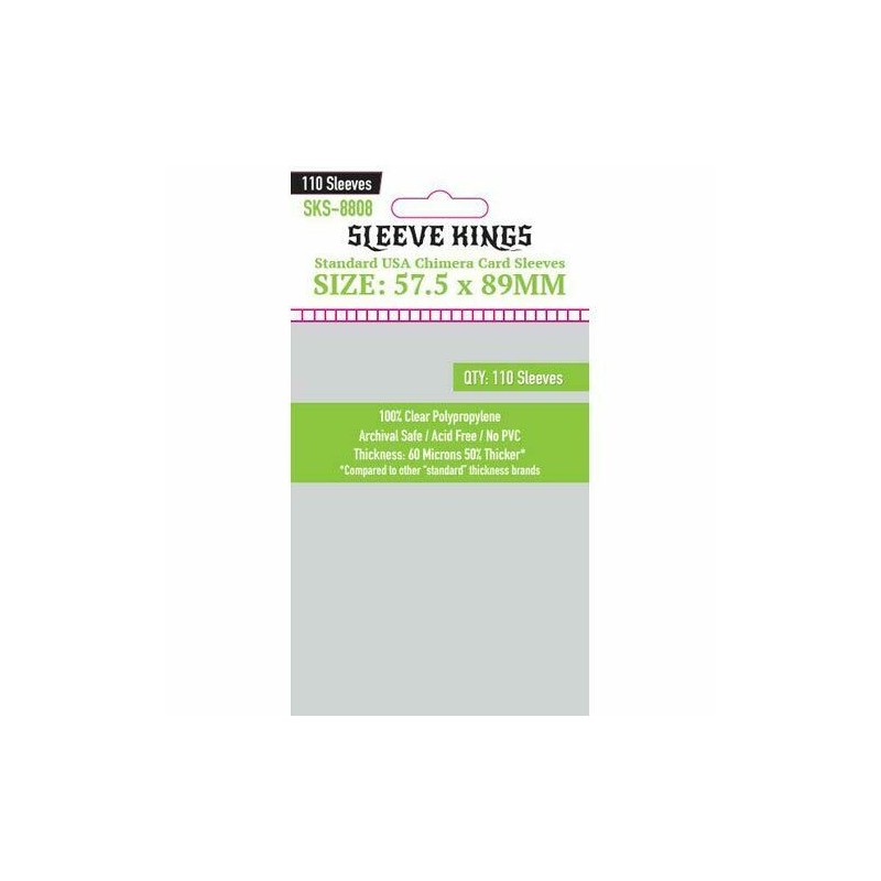 57,5x89 mm - Sleeve Kings Sleeves, Standard USA Chimera, 110 Pcs.