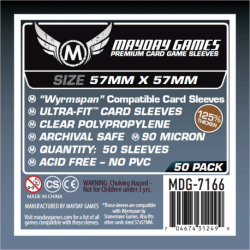 57x57 mm - Mayday Games Sleeves, Premium Wyrmspan Compatible, 50 Pcs.
