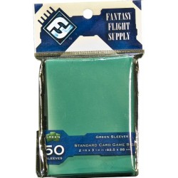 63,5x88 mm - Fantasy Flight Games Sleeves, Green Back, 50 Pcs.